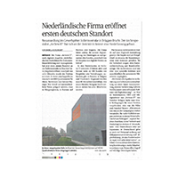Rheinische Post | Niederländische Firma eröffnet ersten deutschen Standort
